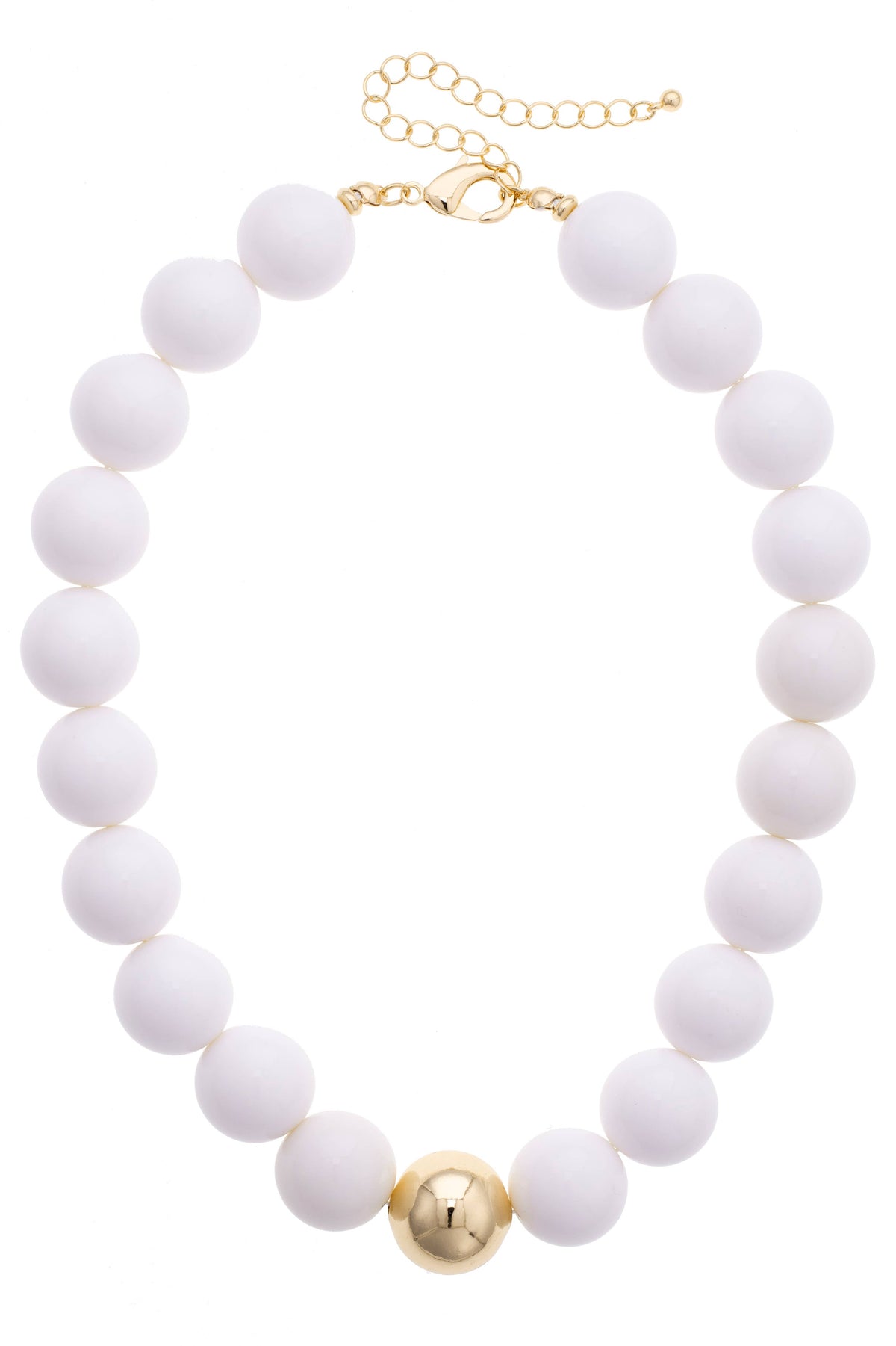 Marjorie Game Day Beaded Necklace: Crimson