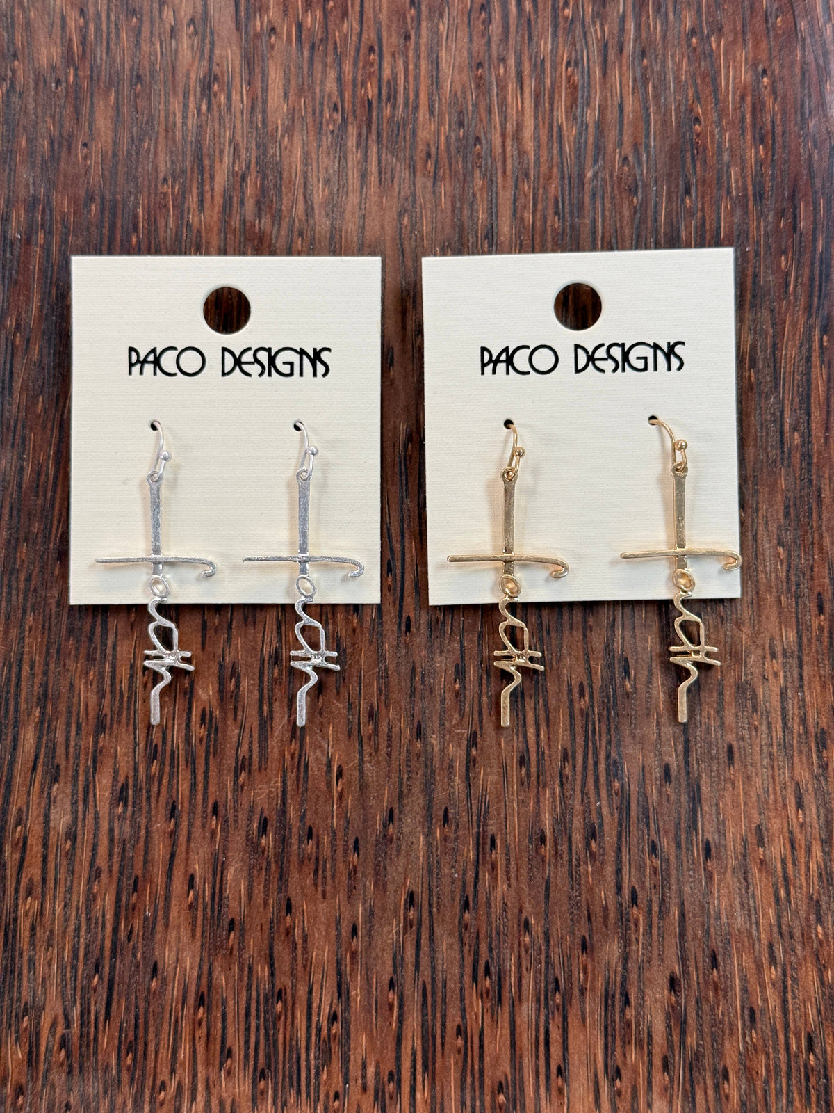 Faith in the Cross Dangle Earrings: Gold
