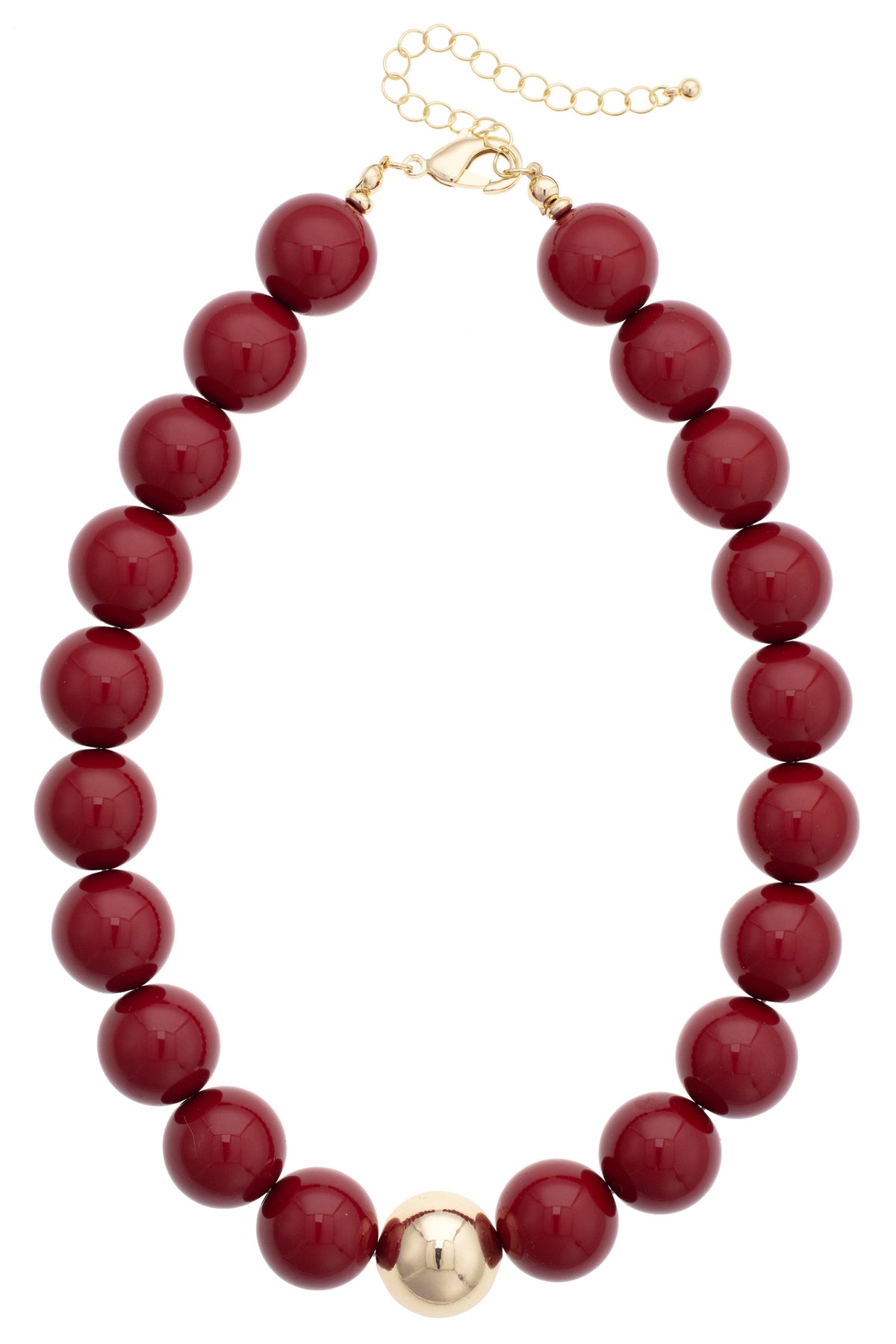 Marjorie Game Day Beaded Necklace: Orange