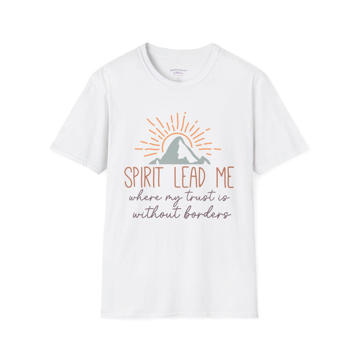 Spirit Lead Me T-Shirt | Mountain Sunrise Christian Faith Tee