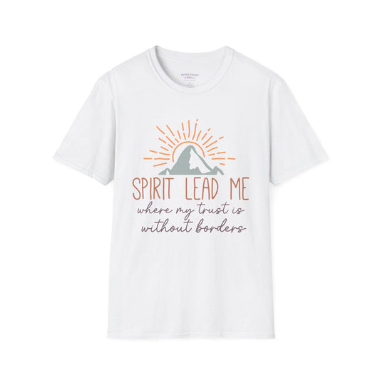 Spirit Lead Me T-Shirt | Mountain Sunrise Christian Faith Tee