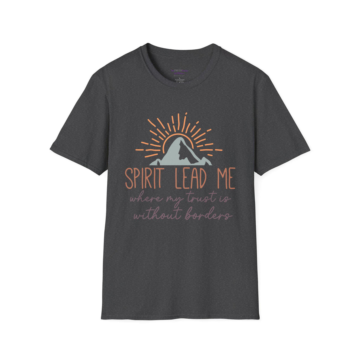 Spirit Lead Me T-Shirt | Mountain Sunrise Christian Faith Tee