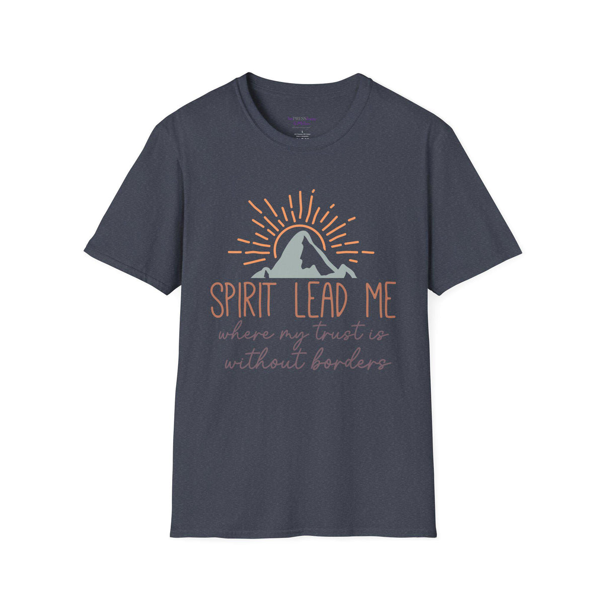 Spirit Lead Me T-Shirt | Mountain Sunrise Christian Faith Tee