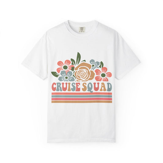 Cruise Squad T-Shirt | Retro Floral Group Trip Tee