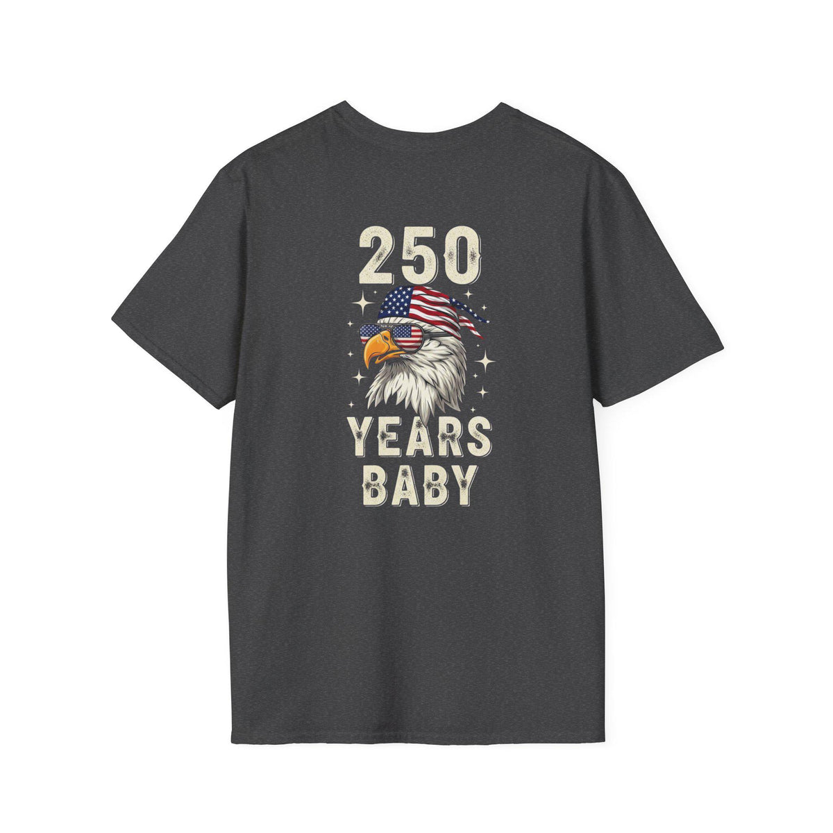 Patriotic Eagle with American Flag Sunglasses T-Shirt | 250 Years Baby USA