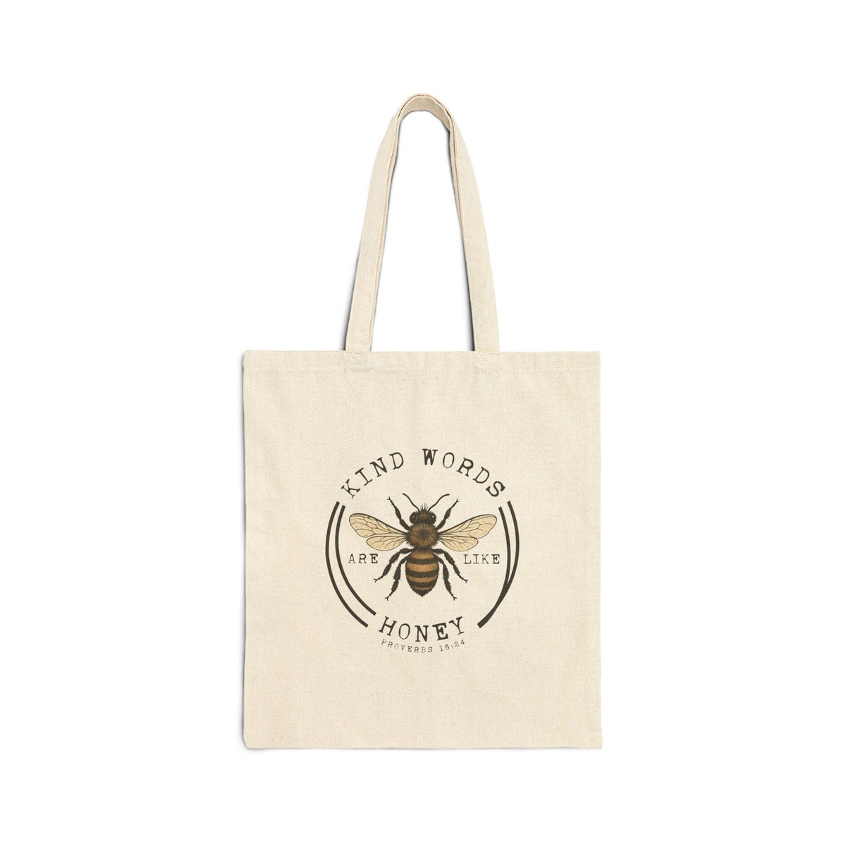 Kind Words Are Like Honey Bee Illustration Tote Bag | Floral Nature Market Bag