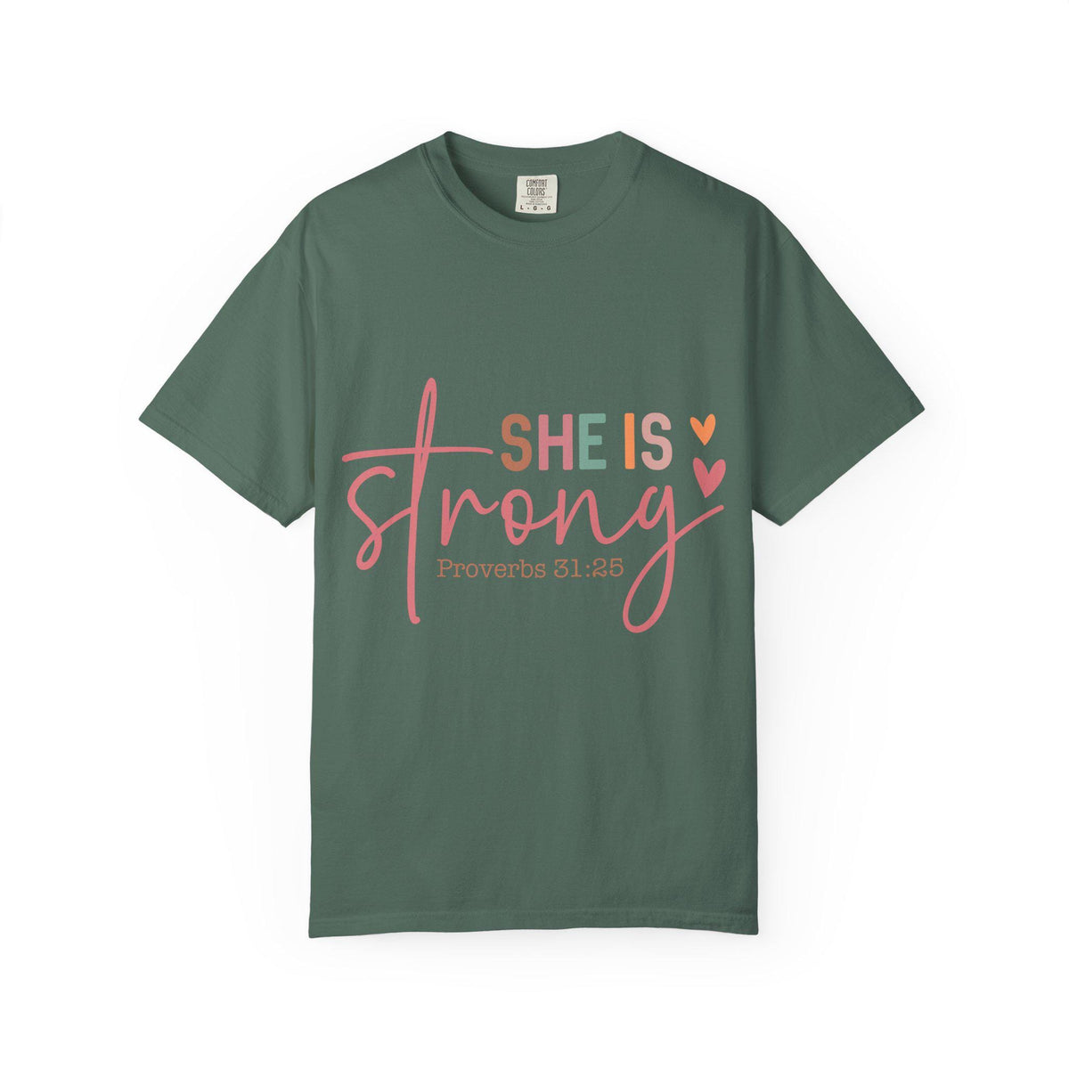 She Is Strong Proverbs 31:25 T-shirt | Christian Scripture Faith Tee