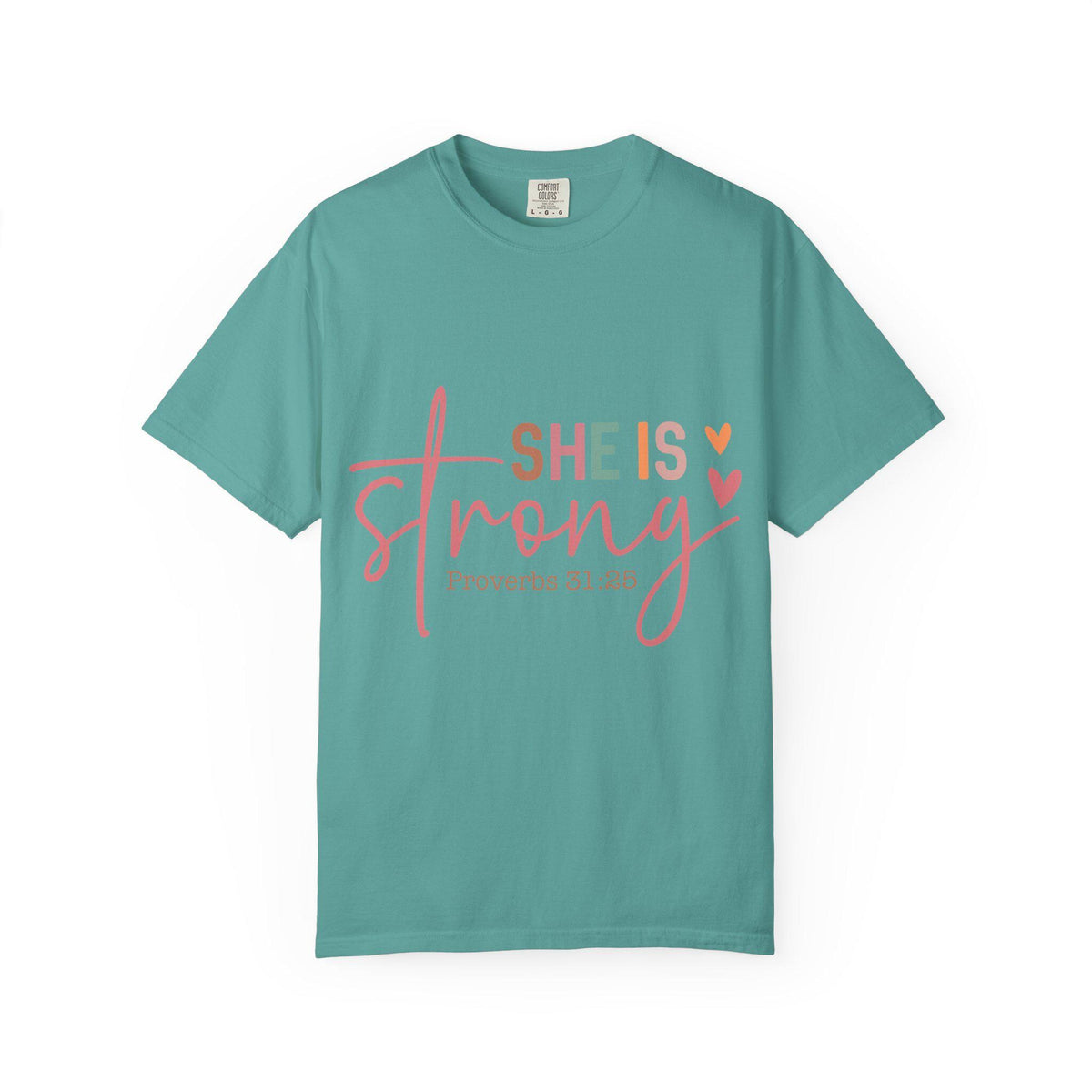 She Is Strong Proverbs 31:25 T-shirt | Christian Scripture Faith Tee