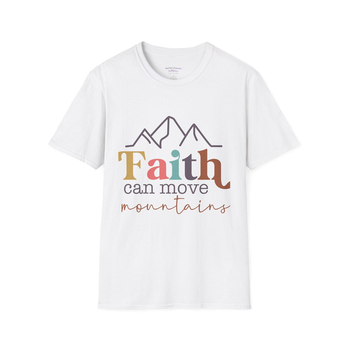 Faith Can Move Mountains T-Shirt | Mountain Faith Typography Tee