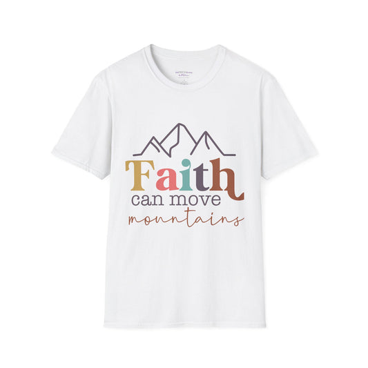 Faith Can Move Mountains T-Shirt | Mountain Faith Typography Tee