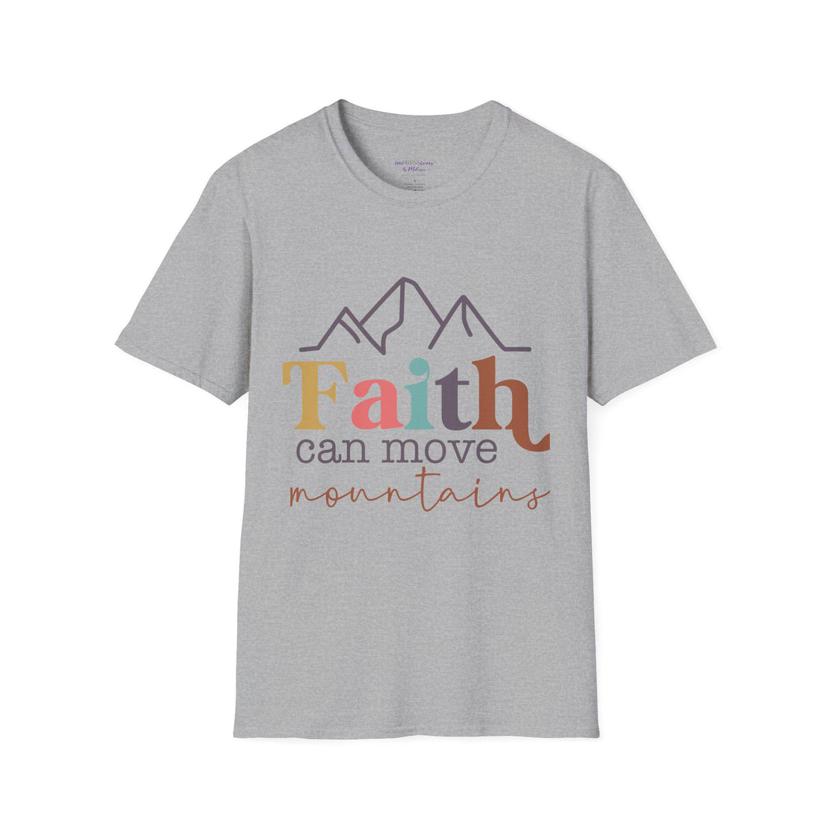 Faith Can Move Mountains T-Shirt | Mountain Faith Typography Tee