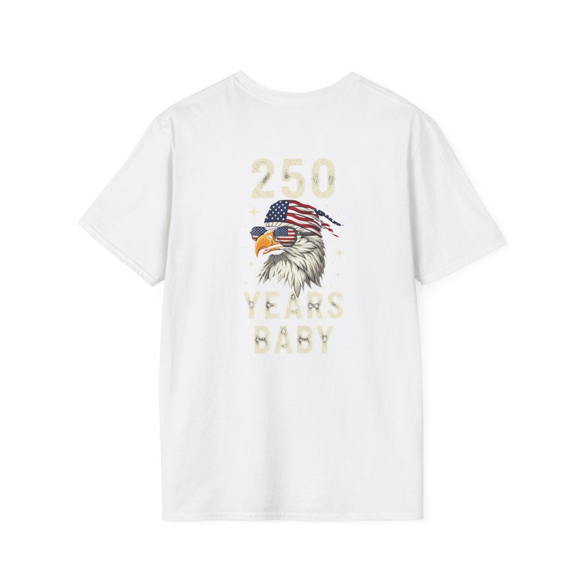 Patriotic Eagle with American Flag Sunglasses T-Shirt | 250 Years Baby USA