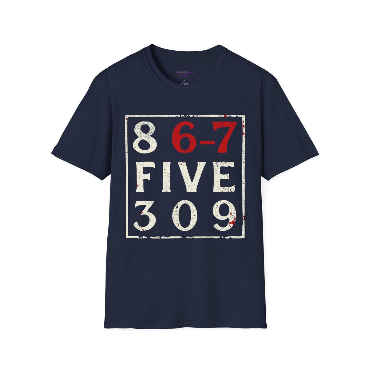 Vintage Number Grid T-Shirt | 867-5309 Phone Graphic