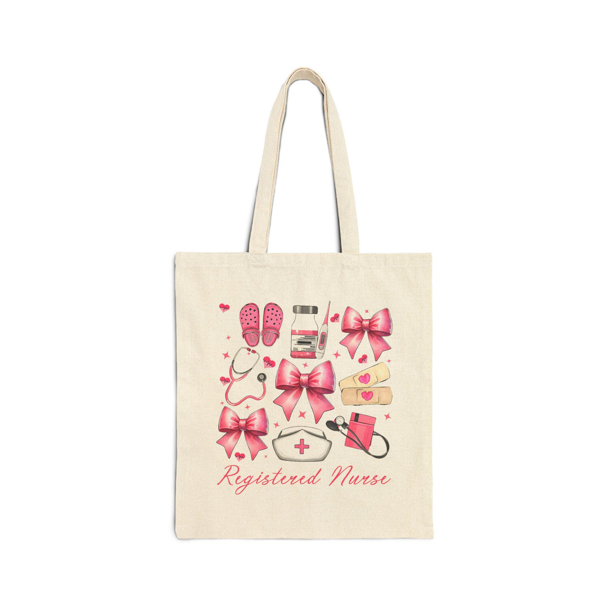 Nurse Tote Bag | Pink Bow Stethoscope, RN Gift
