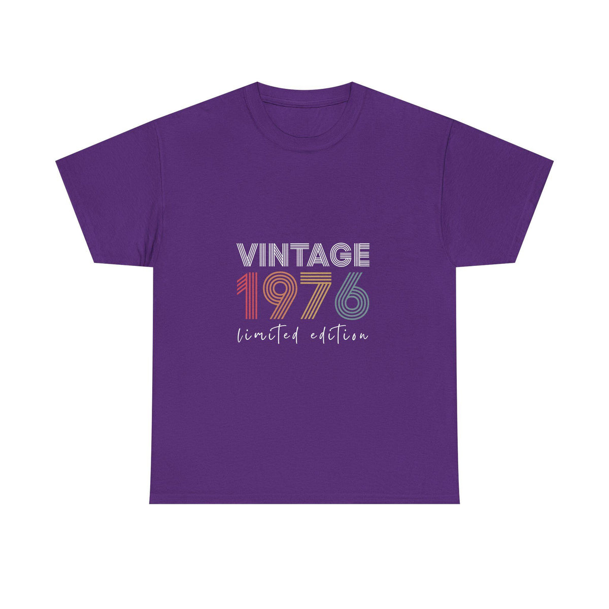Vintage 1976 limited edition Tee | Retro Birth Year Shirt, 1970s Rainbow
