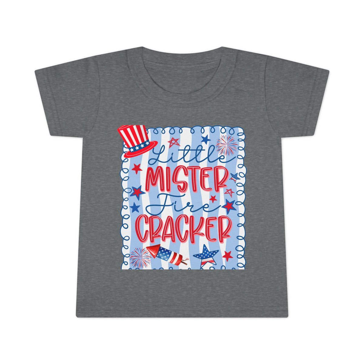Toddler "Little Mister Firecracker" T-Shirt – Patriotic July 4th Apparel