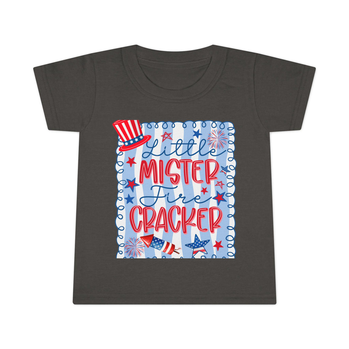 Toddler "Little Mister Firecracker" T-Shirt – Patriotic July 4th Apparel
