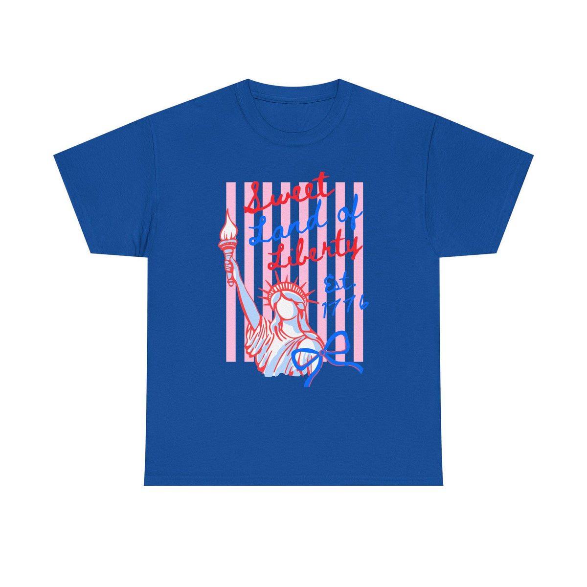 Sweet Land of Liberty T-Shirt | Sketch Statue Patriotic Tee