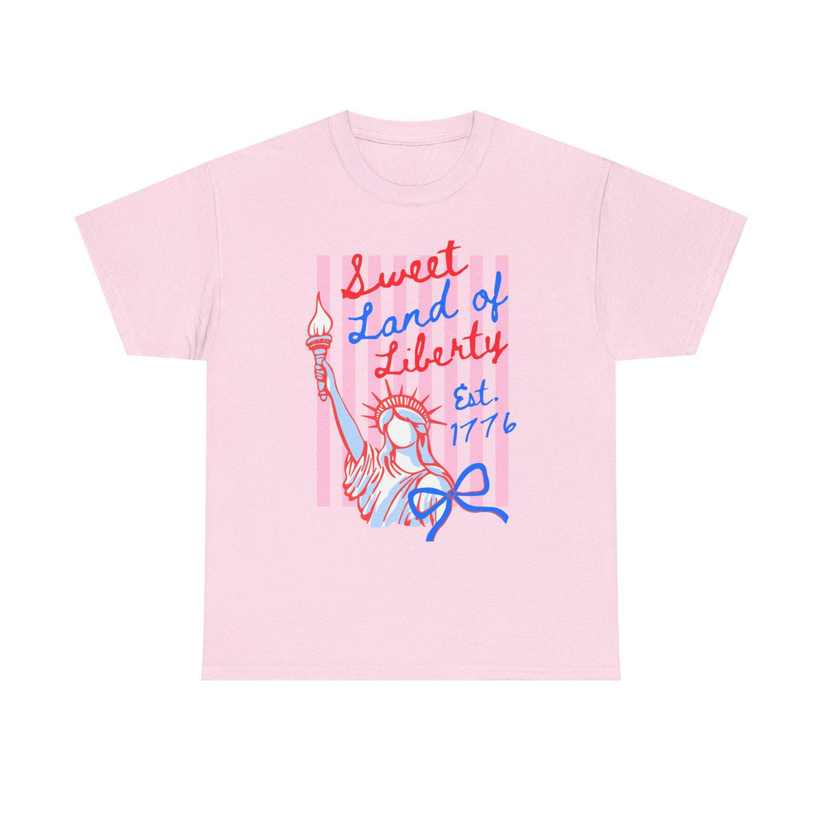 Sweet Land of Liberty T-Shirt | Sketch Statue Patriotic Tee