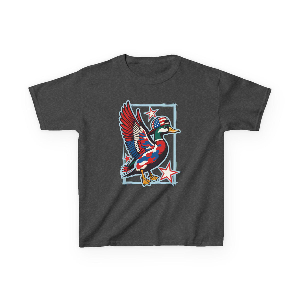 Patriotic Mallard Duck Kids Tee | American Flag Duck, Stars and Stripes