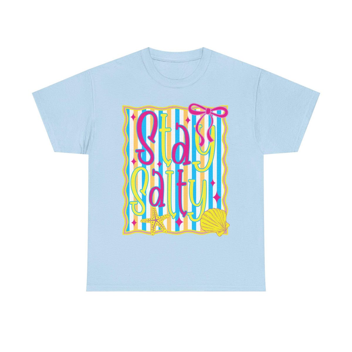 Stay Salty tee | beach shell striped summer design