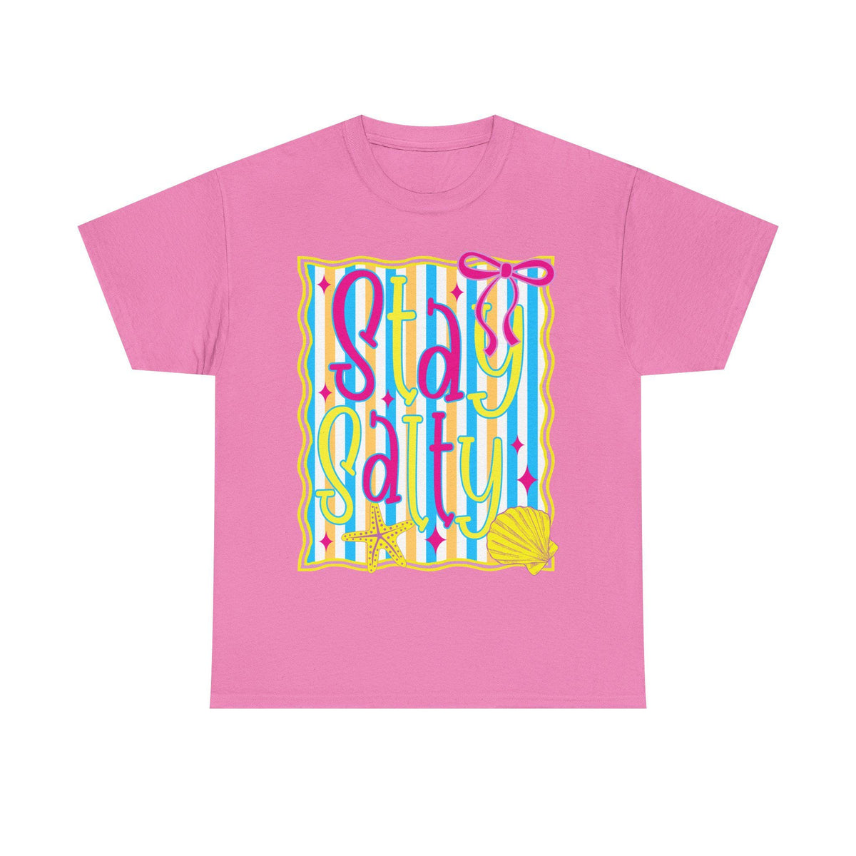 Stay Salty tee | beach shell striped summer design