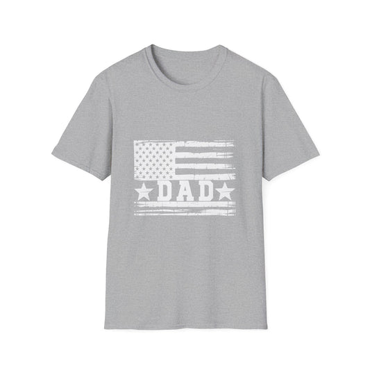 Distressed American Flag DAD T-Shirt | Patriotic Dad Tee