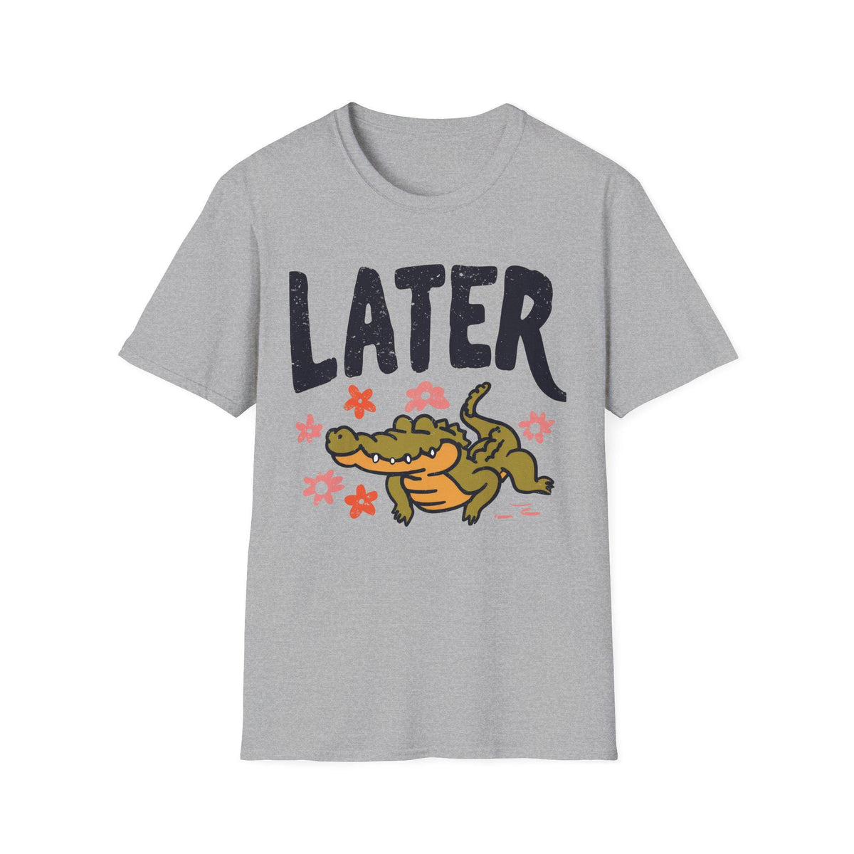 Later Alligator T-Shirt | Retro Distressed Crocodile Graphic Tee
