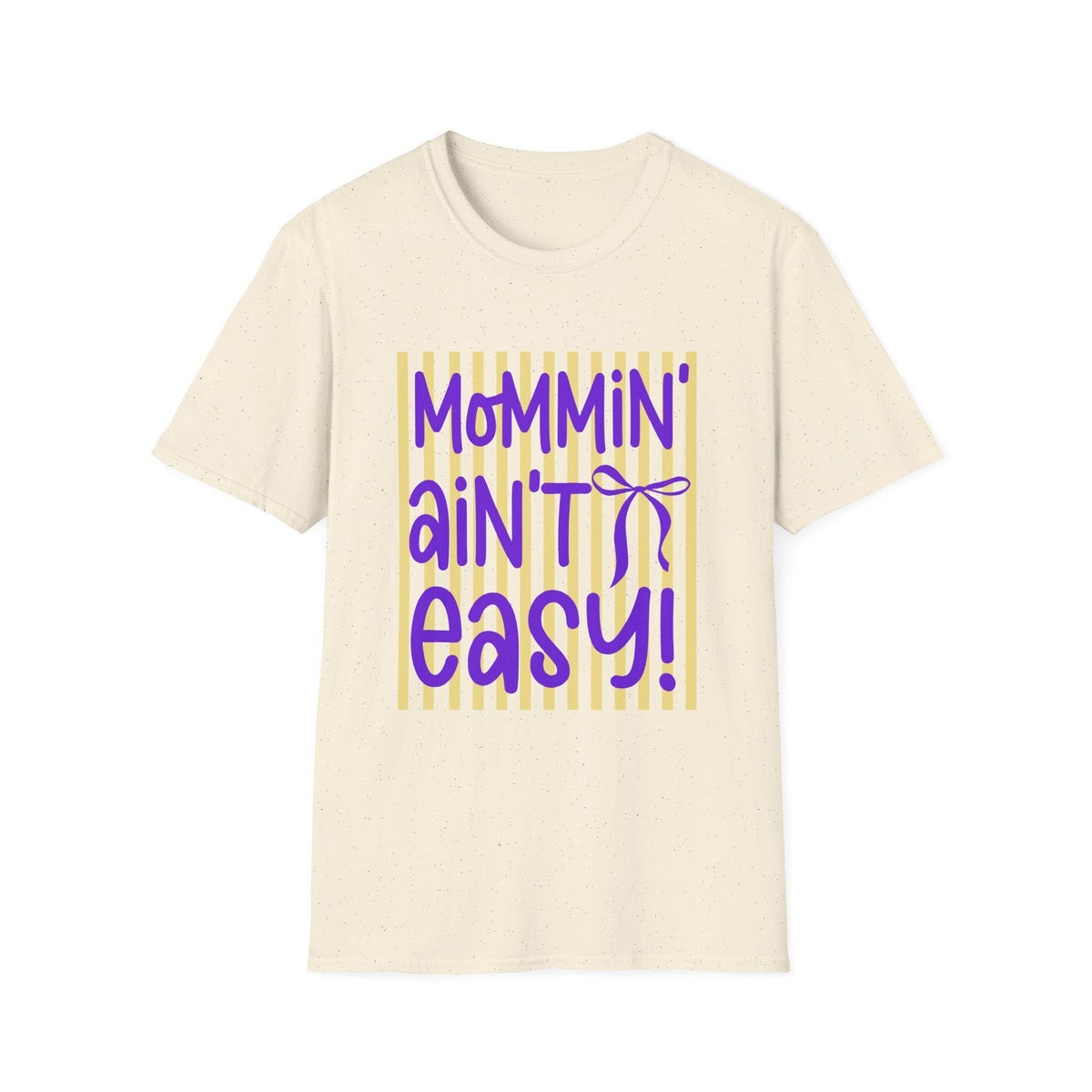 Mommin' Ain't Easy shirt | Mom Life Graphic Tee, Purple Yellow Design