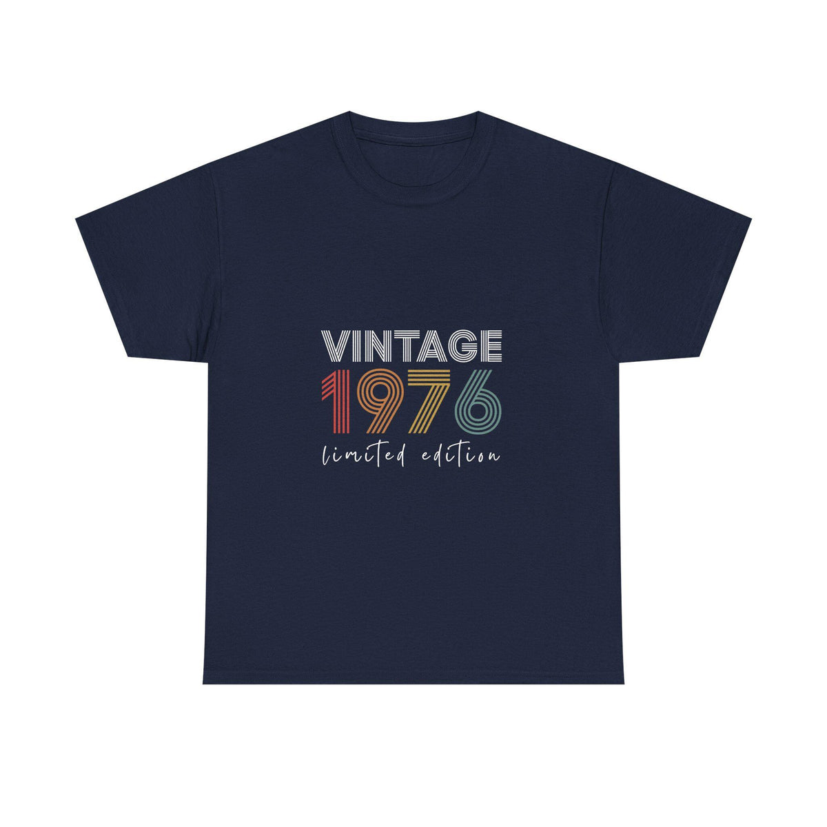 Vintage 1976 limited edition Tee | Retro Birth Year Shirt, 1970s Rainbow