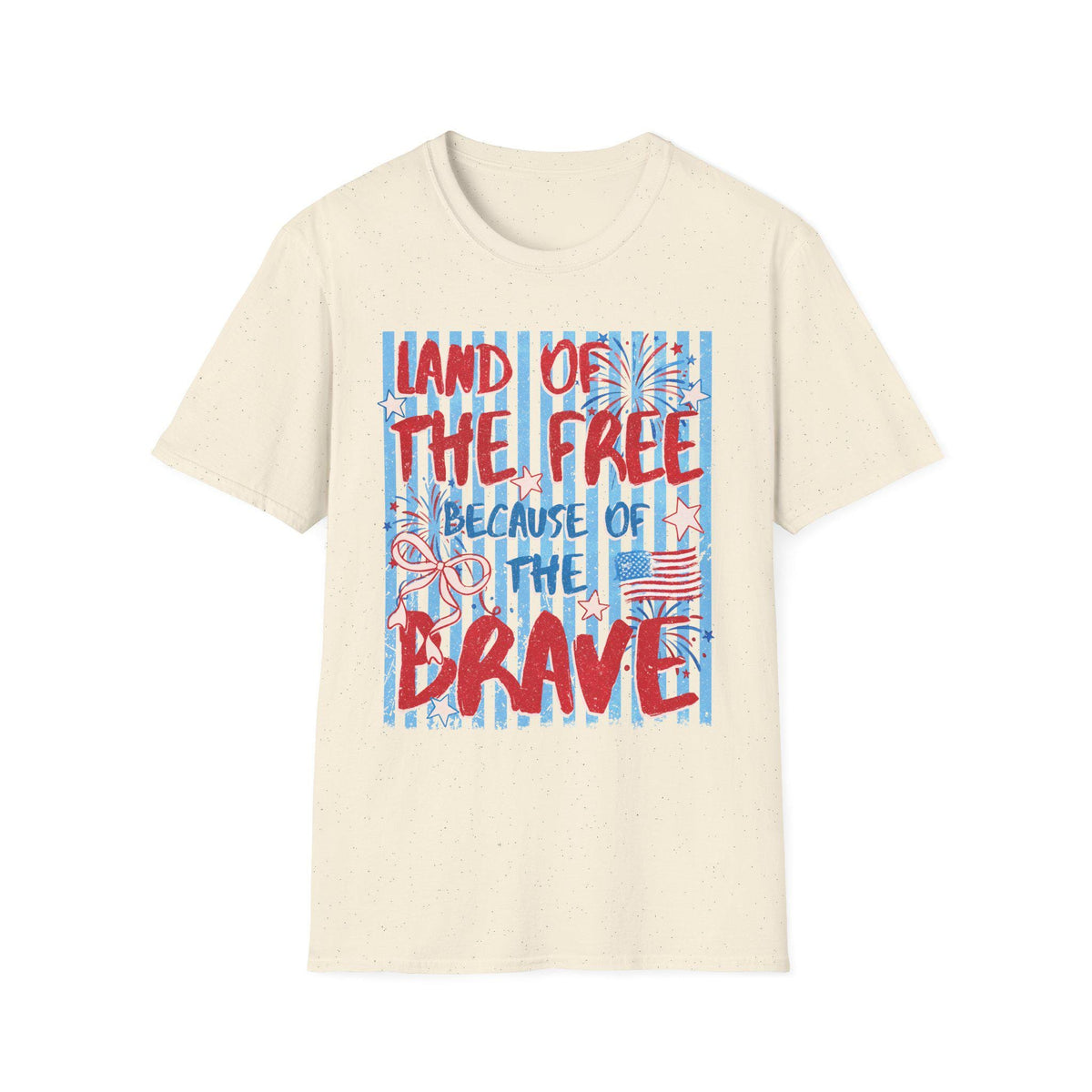 Land of the Free Because of the Brave T-Shirt | Patriotic American Flag