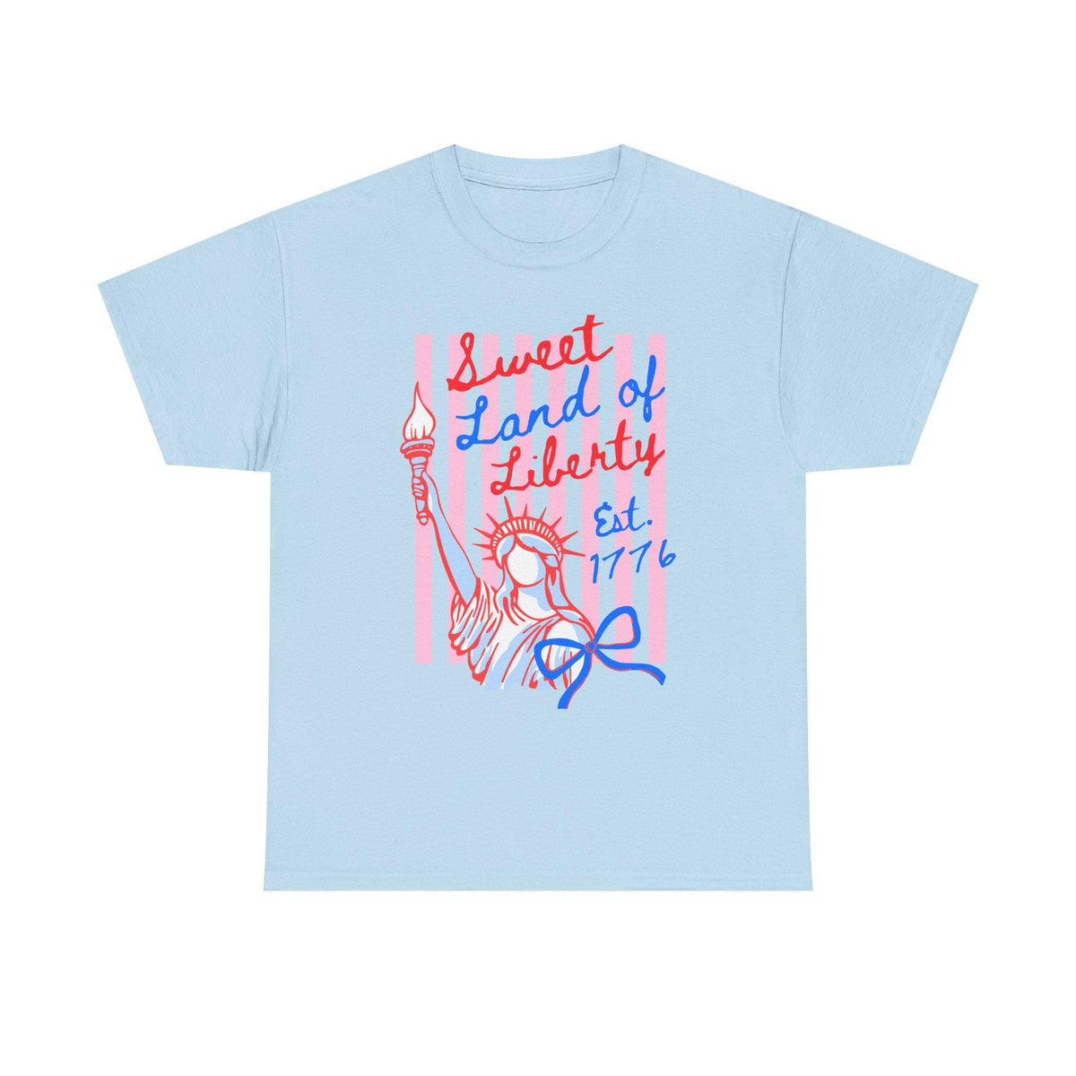 Sweet Land of Liberty T-Shirt | Sketch Statue Patriotic Tee