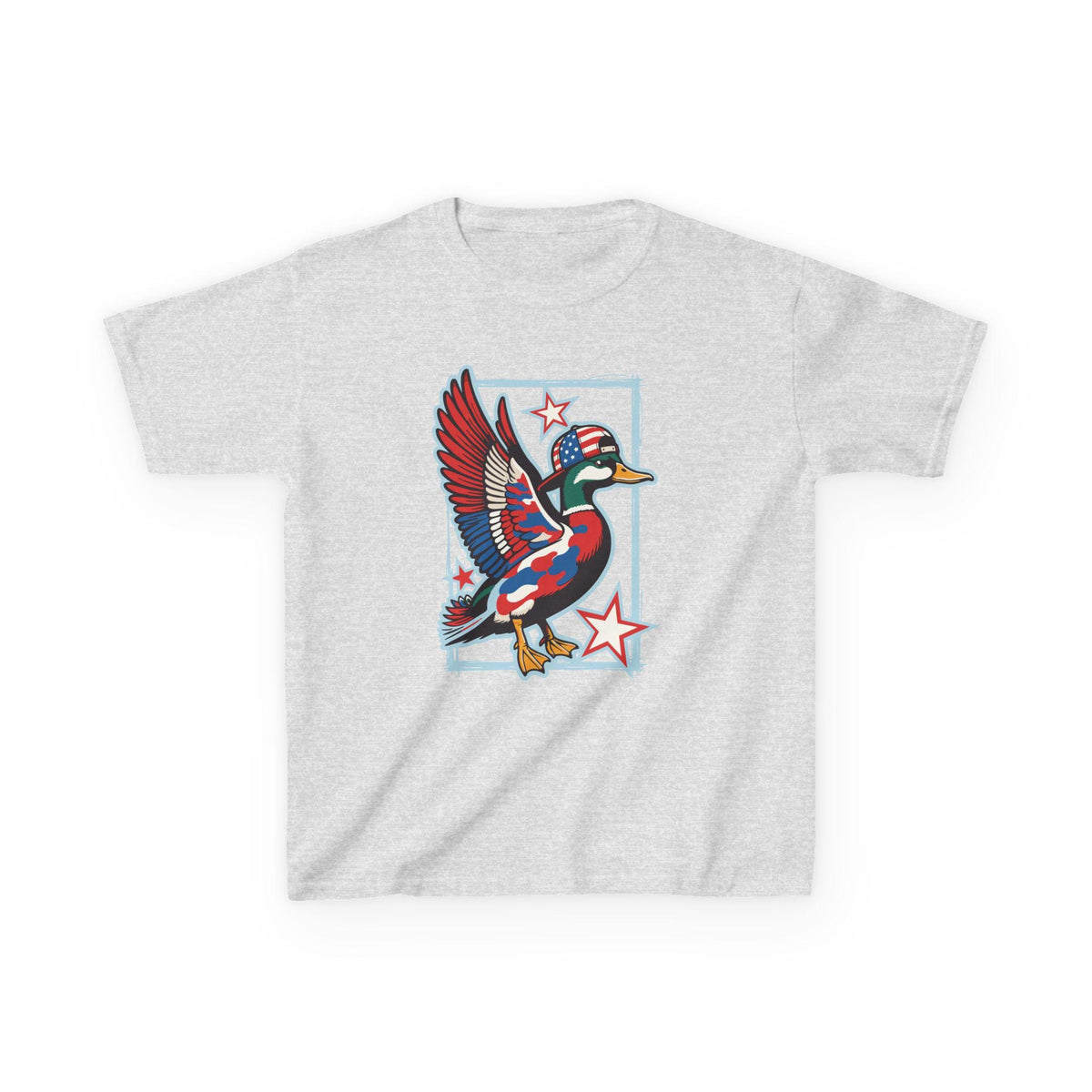 Patriotic Mallard Duck Kids Tee | American Flag Duck, Stars and Stripes