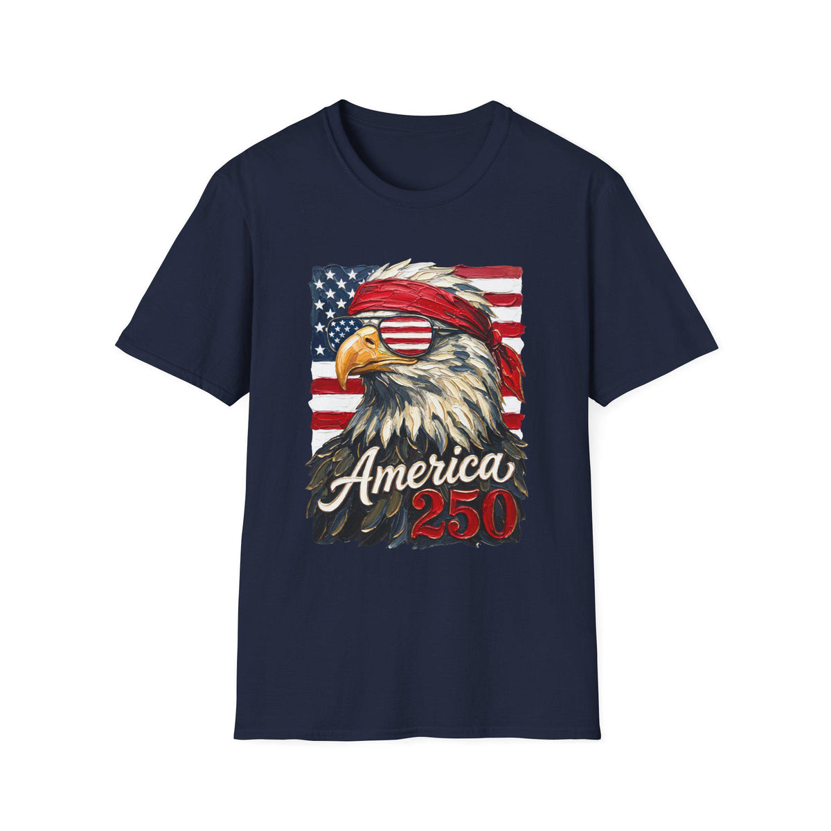 Patriotic Bald Eagle America 250 T-Shirt | American Flag Graphic