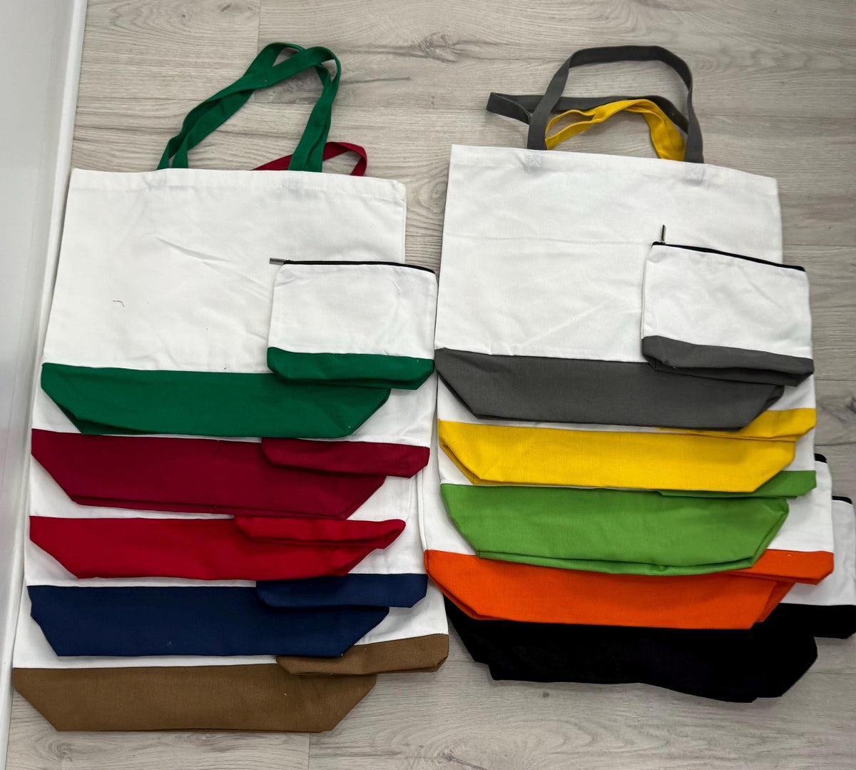 Canvas tote bag set