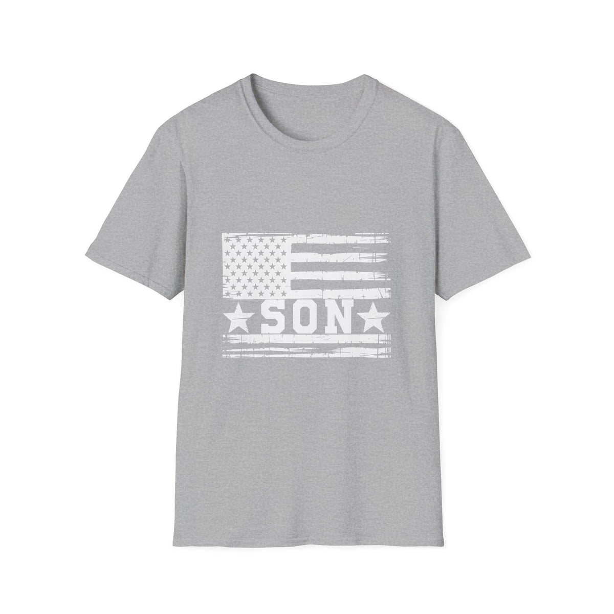 Distressed American Flag Son T-Shirt | Patriotic USA Stars Stripes Tee
