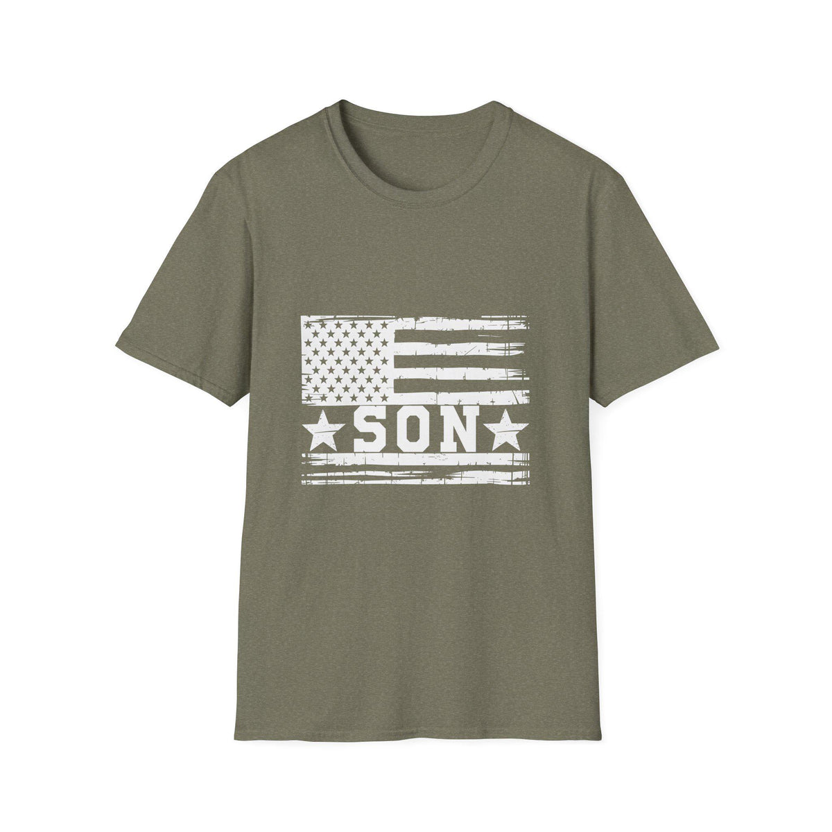Distressed American Flag Son T-Shirt | Patriotic USA Stars Stripes Tee