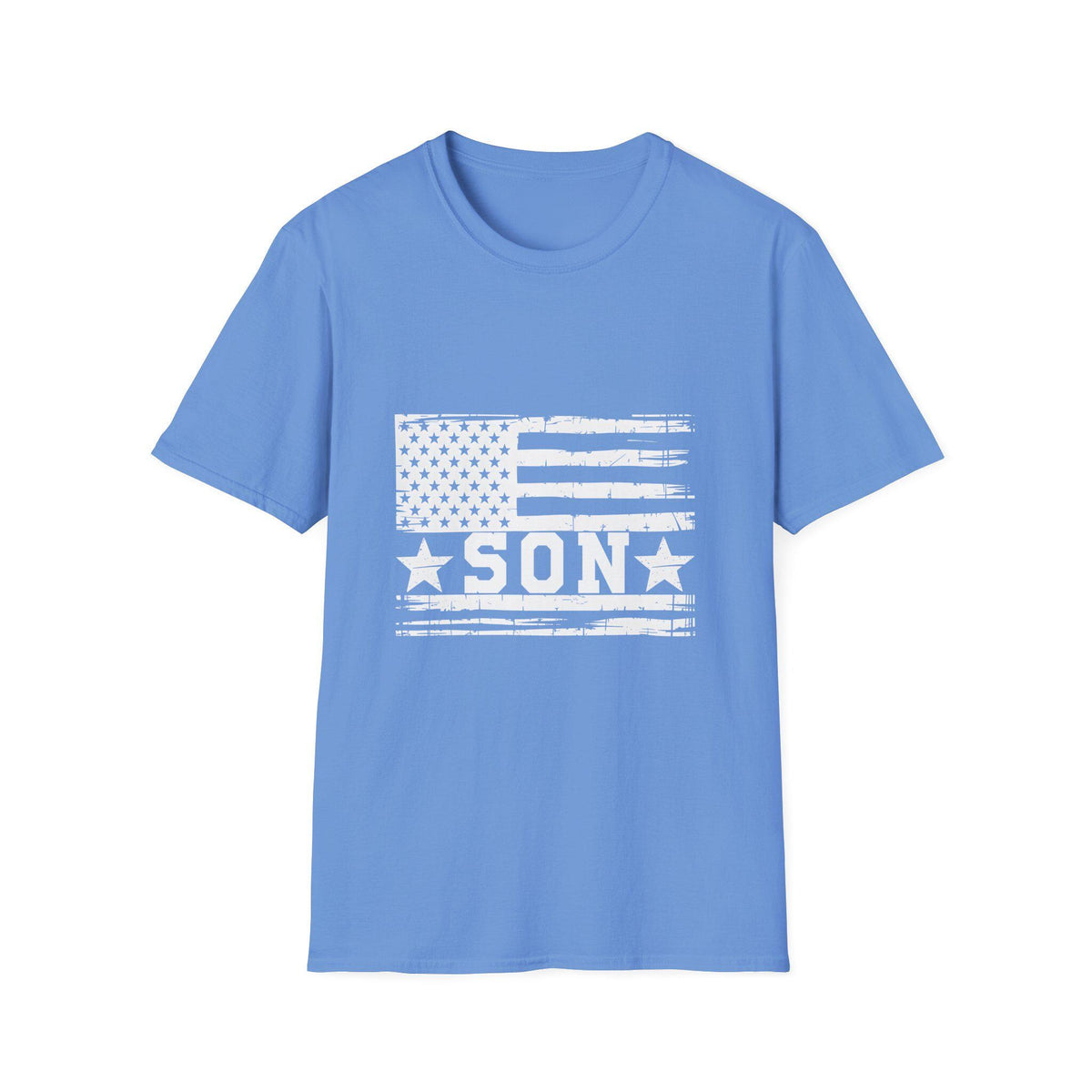 Distressed American Flag Son T-Shirt | Patriotic USA Stars Stripes Tee