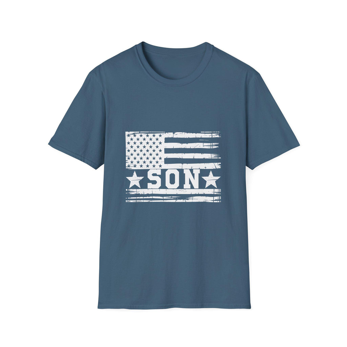 Distressed American Flag Son T-Shirt | Patriotic USA Stars Stripes Tee