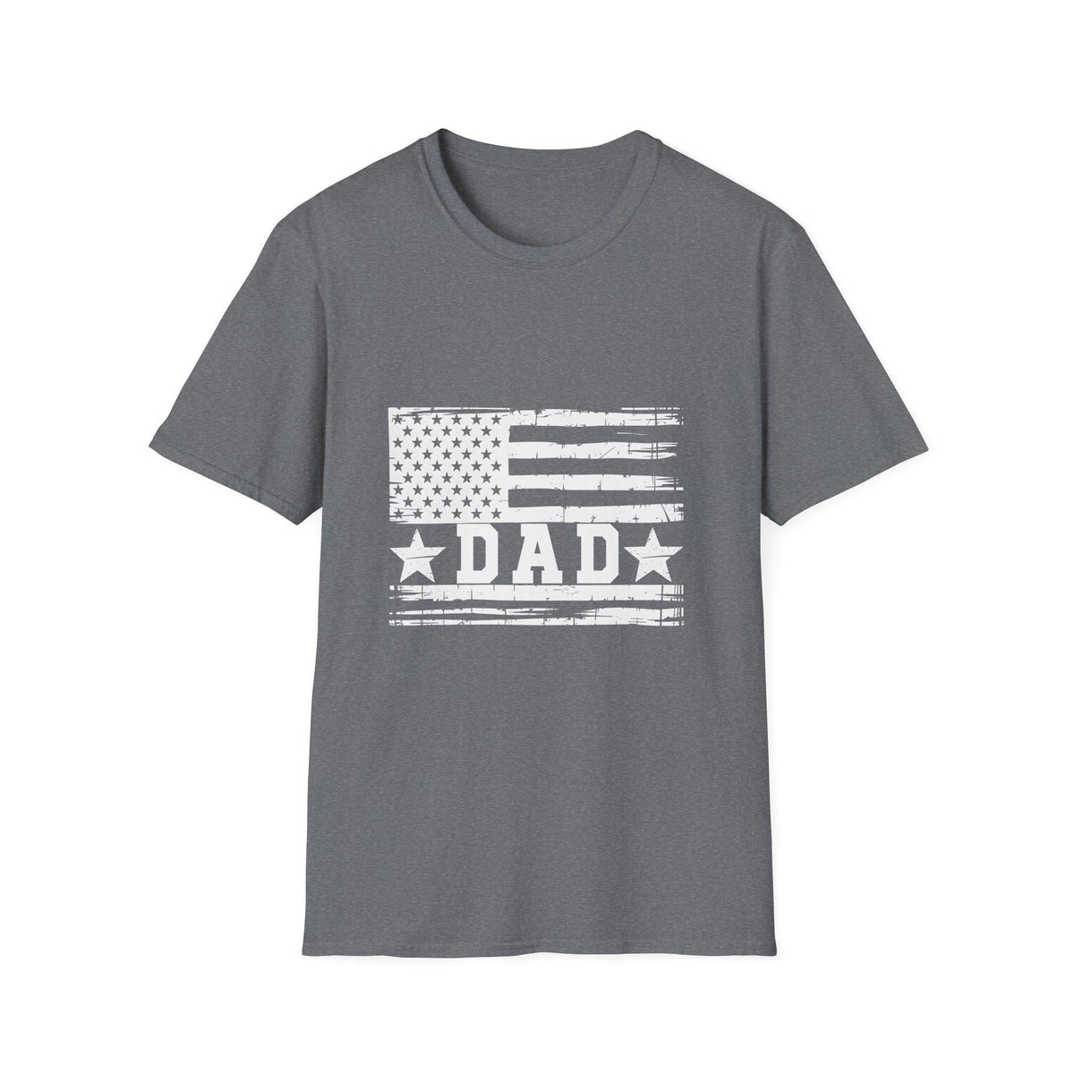 Distressed American Flag DAD T-Shirt | Patriotic Dad Tee