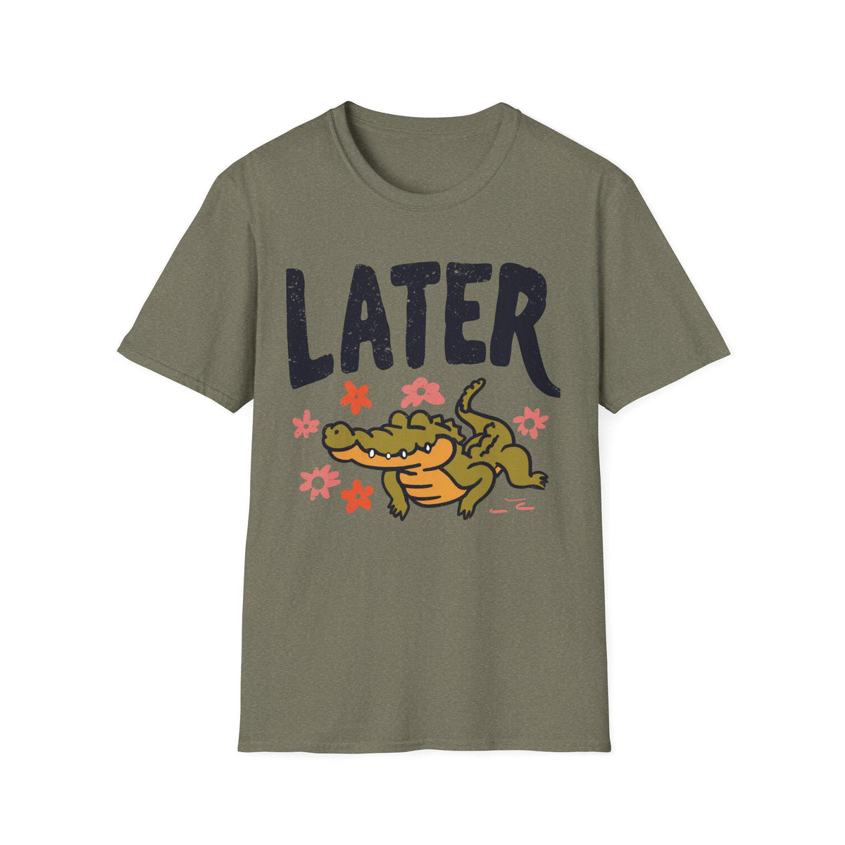 Later Alligator T-Shirt | Retro Distressed Crocodile Graphic Tee