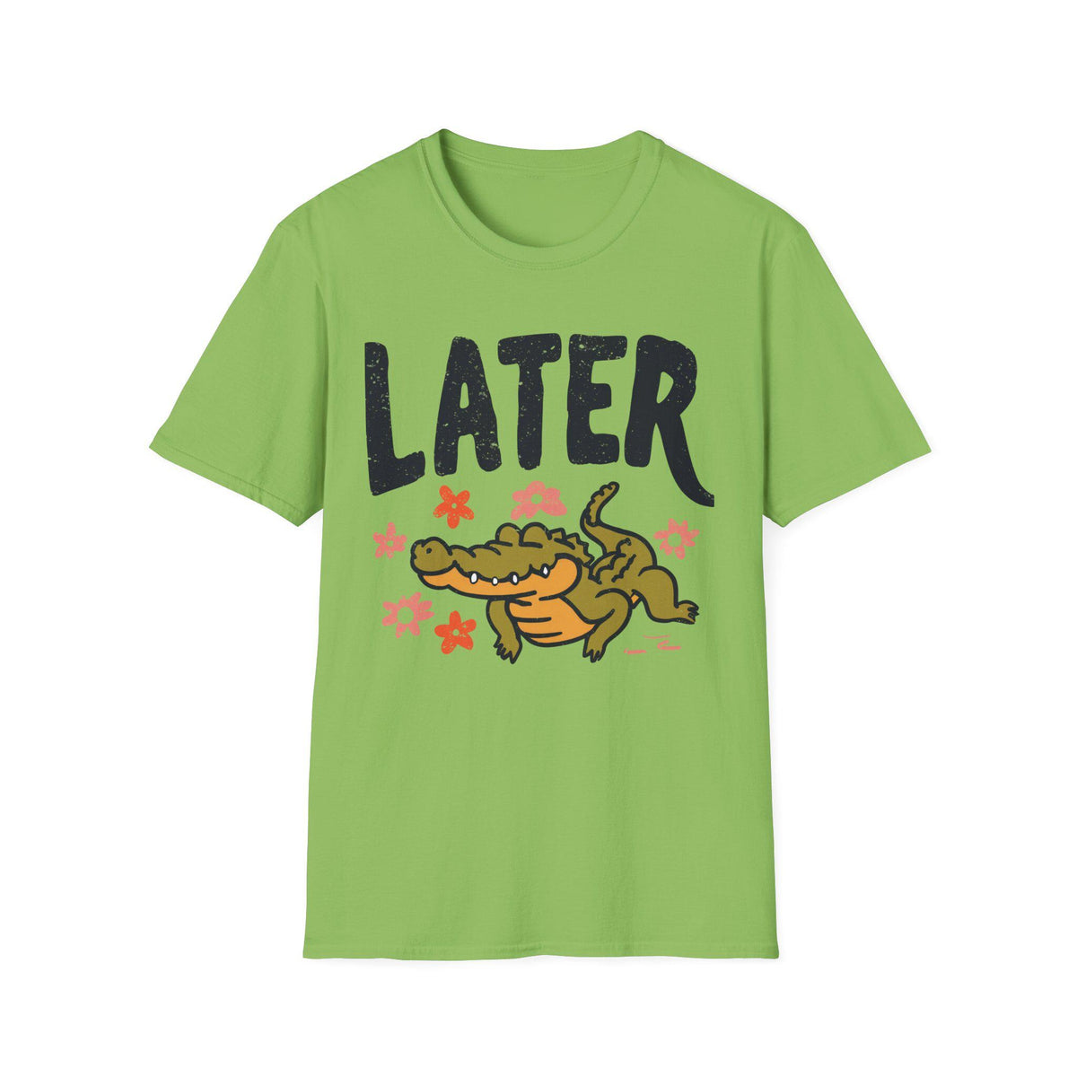 Later Alligator T-Shirt | Retro Distressed Crocodile Graphic Tee