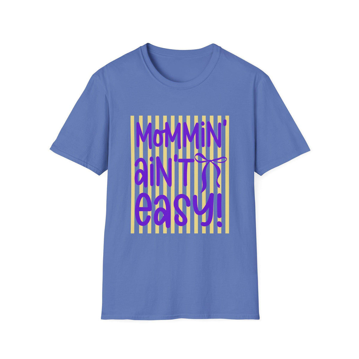 Mommin' Ain't Easy shirt | Mom Life Graphic Tee, Purple Yellow Design