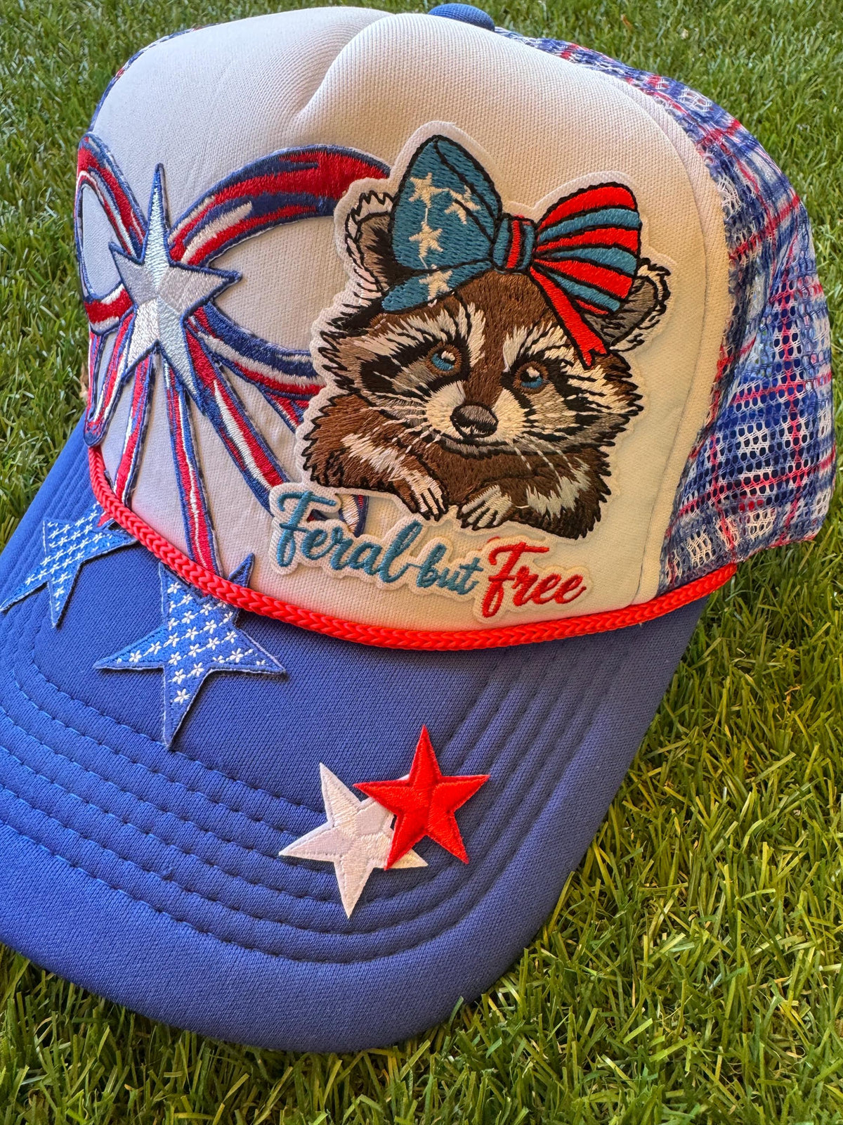 Feral but Free custom trucket hat