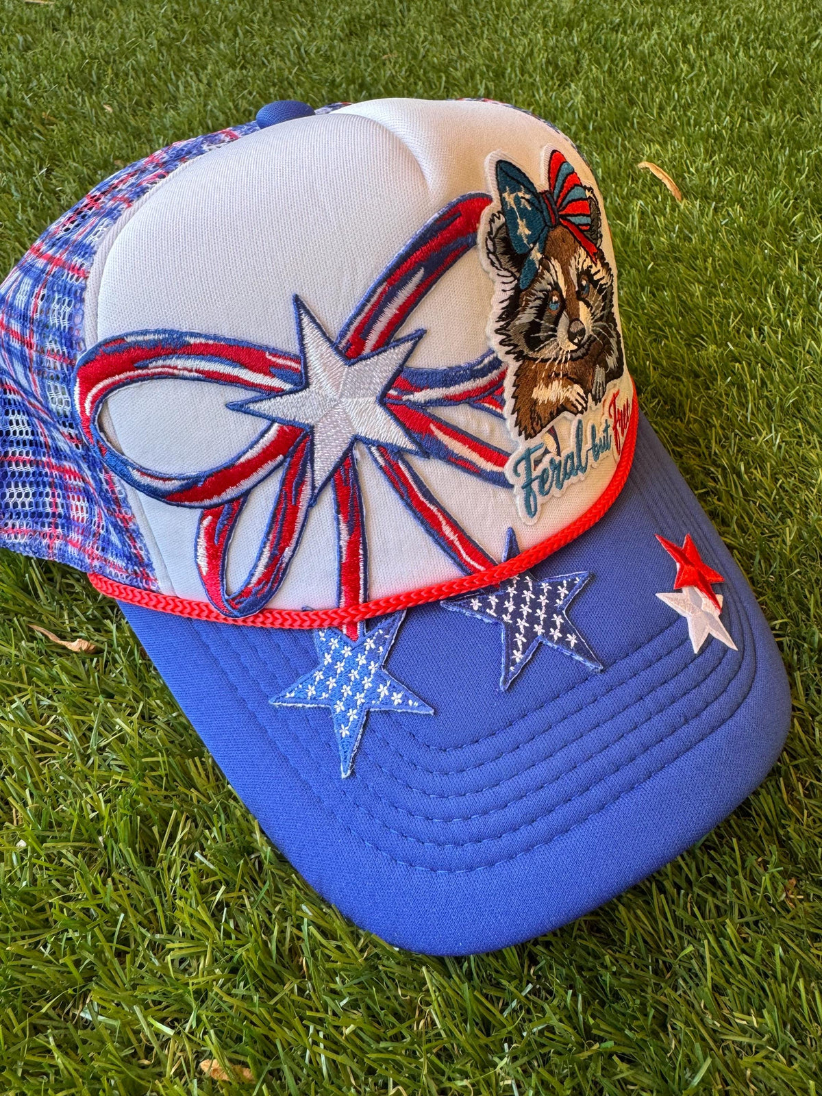 Feral but Free custom trucket hat