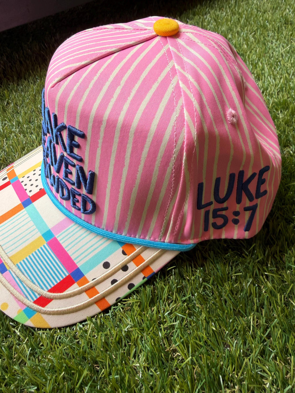 Make Heaven Crowded embroidered canvas hat