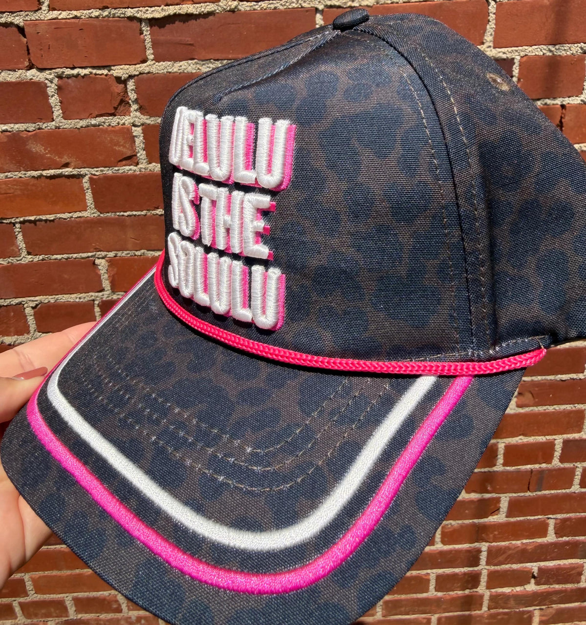 Delulu is the Solulu embroidered canvas trucker hat