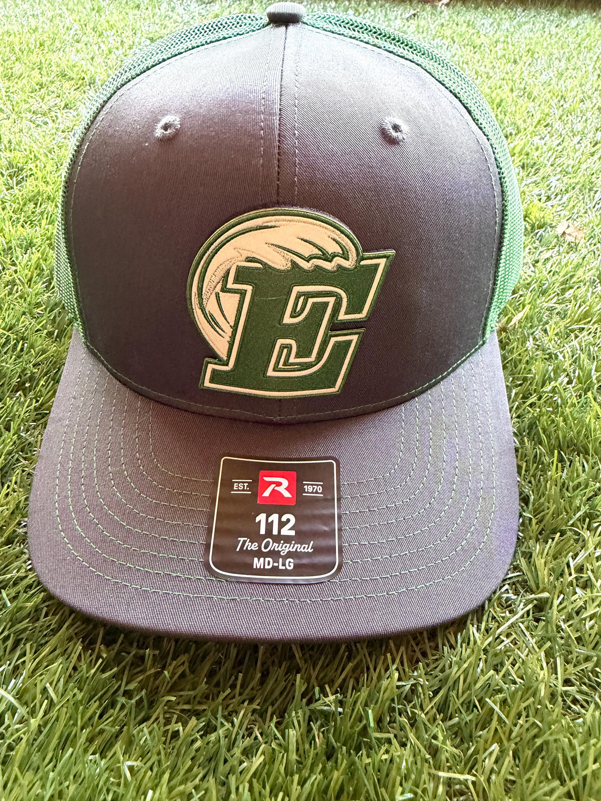 EASLEY Greenwave leather patch on custom Richardson 112 mesh trucker hat