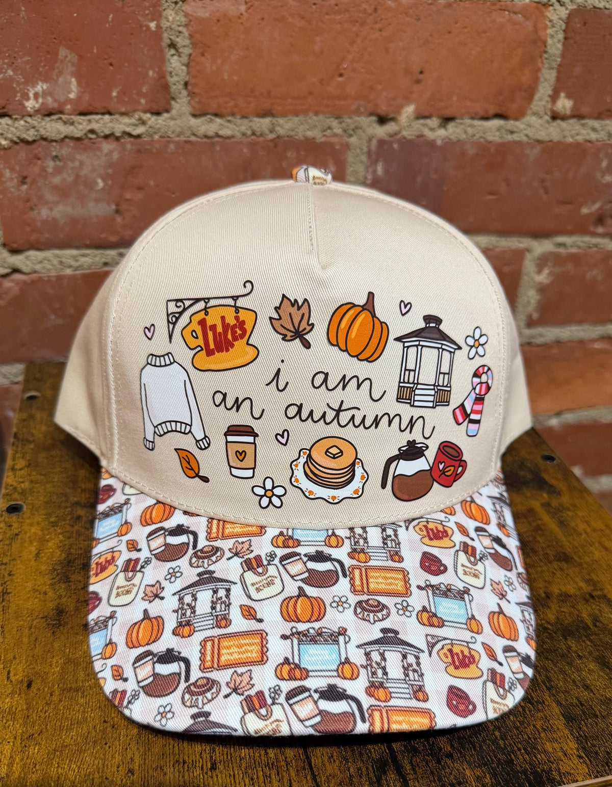 I Am An Autumn custom canvas trucker hat